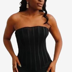 Hanifa Aniya Corset Top - Black - Large